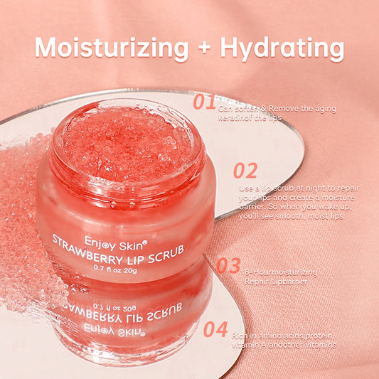 Vegan Exfoliating Envase Para Strawberry Sugar Pink Lip Scrub