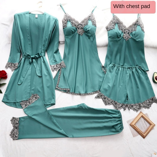 5 Pieces Set Women Pajamas Set