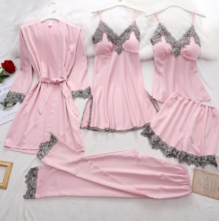 5 Pieces Set Women Pajamas Set