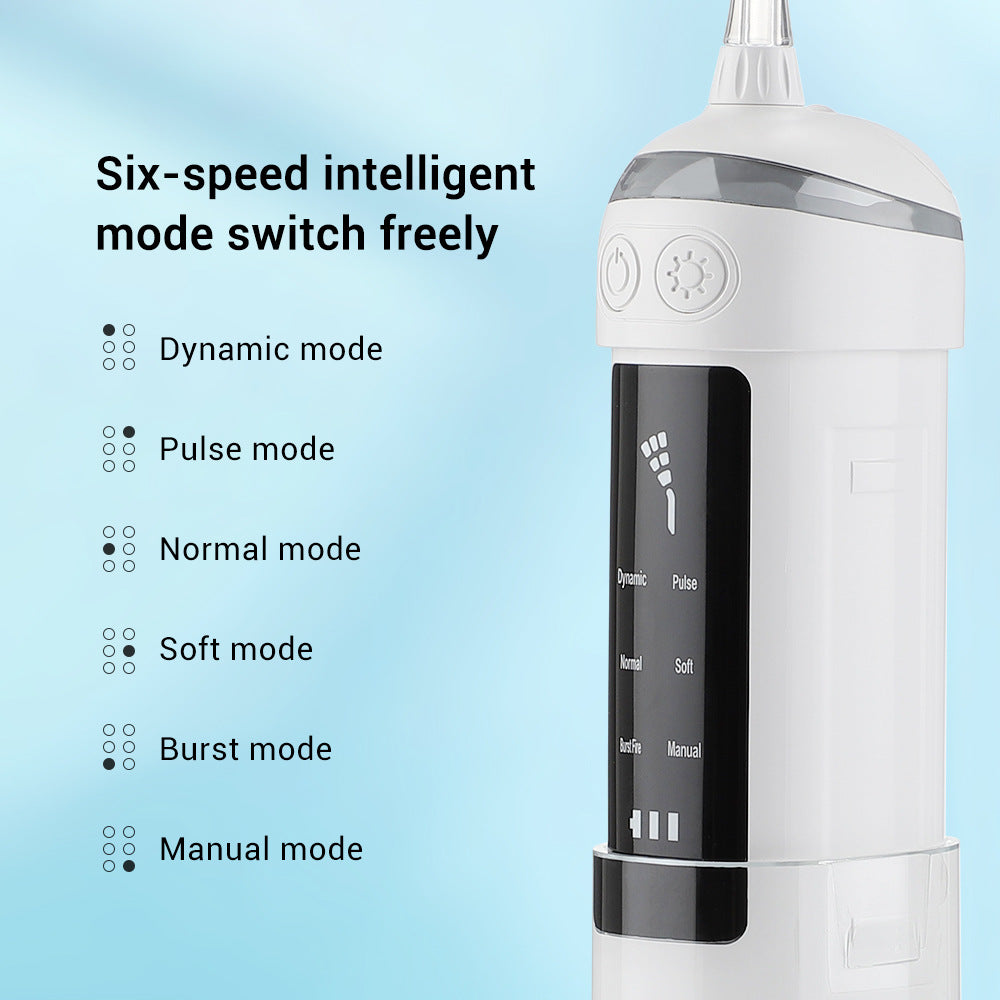 6-Speed Tooth Flusher Electric Portable Tooth Cleaning Device Household Water Flosser To Remove Calculus Pulse Tooth Cleaning Device