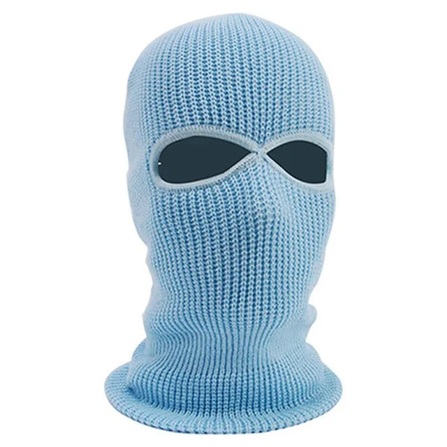 Full Face Cover Mask Three 3 Hole Balaclava Knit Hat Army Tactical CS Winter Ski Cycling Mask Beanie Hat Scarf Warm Face Masks